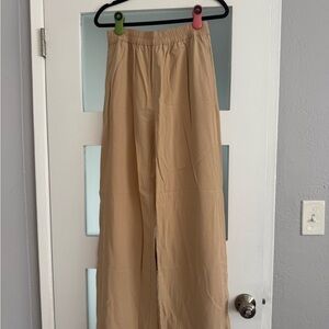 Open Edit Women's Tan Wide Leg Pants